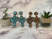 Load image into Gallery viewer, &quot;Beaded&quot; Cactus Earrings
