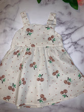 Load image into Gallery viewer, &quot;Cherry&quot; Printed Toddler Dress with Hat
