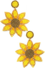 Load image into Gallery viewer, &quot;Sunflower&quot; Statement Earrings
