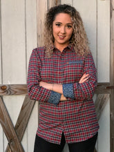 Load image into Gallery viewer, &quot;Helen&quot; Burgundy Plaid Button Down Shirt
