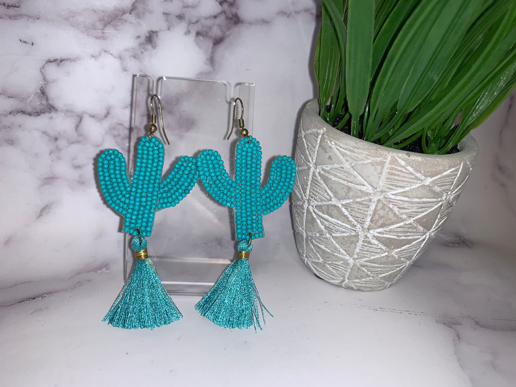 Beaded Tassel Earrings