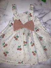 Load image into Gallery viewer, &quot;Cherry&quot; Printed Toddler Dress with Hat
